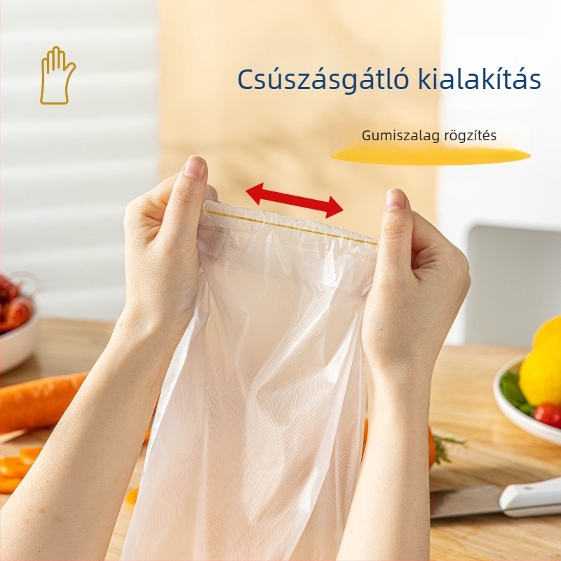 Hosszabbított egyszer használatos kesztyűk, vastagított, átlátszó, csúszásmentes, catering- és élelmiszer-kezelésre, mosogatásra és mosásra, téli használatra