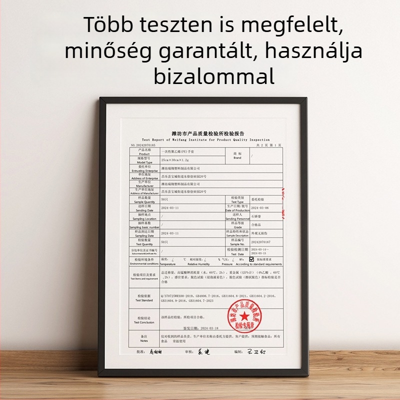 100 darabos egyszer használatos PE műanyag kesztyűk, átlátszó, univerzális méret, otthoni és kereskedelmi használatra