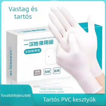 Latex egyszer használatos kesztyűk, vastagított és tartós, cateringhez, élelmiszer-kezeléshez és mosogatáshoz