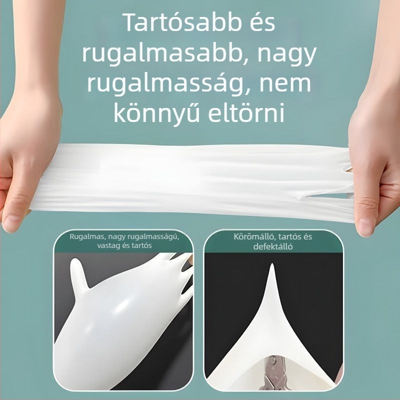 Latex egyszer használatos kesztyűk, vastagított és tartós, cateringhez, élelmiszer-kezeléshez és mosogatáshoz