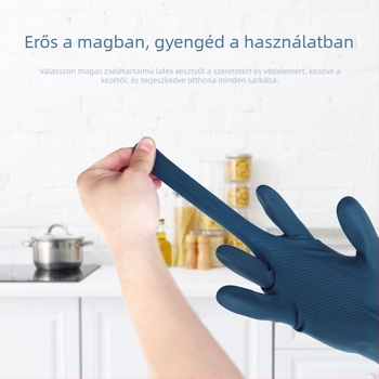 32 cm latex háztartási kesztyű, normál kialakítású, mosogatáshoz és tisztításhoz, konyhai kesztyű
