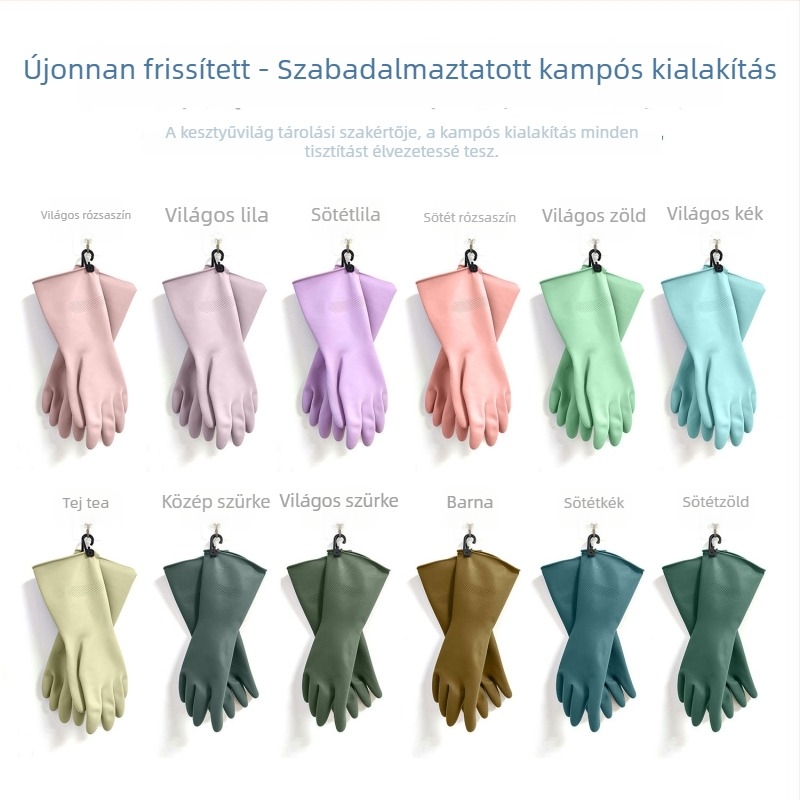 32 cm latex háztartási kesztyű, normál kialakítású, mosogatáshoz és tisztításhoz, konyhai kesztyű