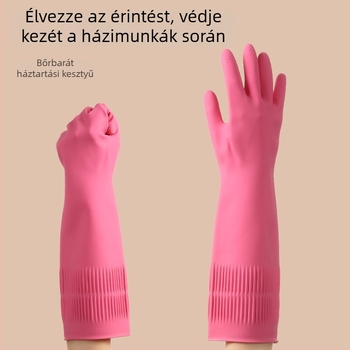 FaSoLa latex háztartási kesztyűk, vastagított, tartós, csúszásmentes, kopásálló mosogatáshoz