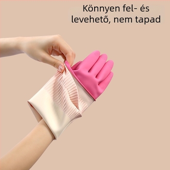 FaSoLa latex háztartási kesztyűk, vastagított, tartós, csúszásmentes, kopásálló mosogatáshoz