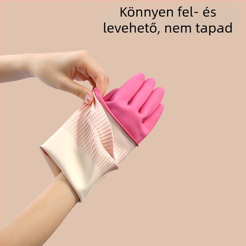FaSoLa latex háztartási kesztyűk, vastagított, tartós, csúszásmentes, kopásálló mosogatáshoz