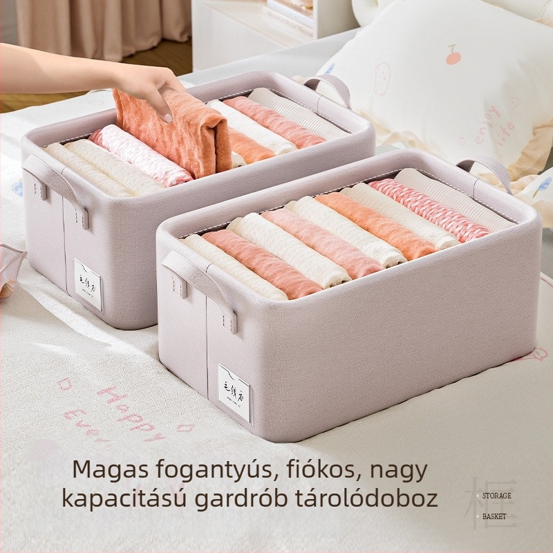 Zoknik és ruhák számára készült fiókos tároló doboz, nagy kapacitású hálószoba rendező