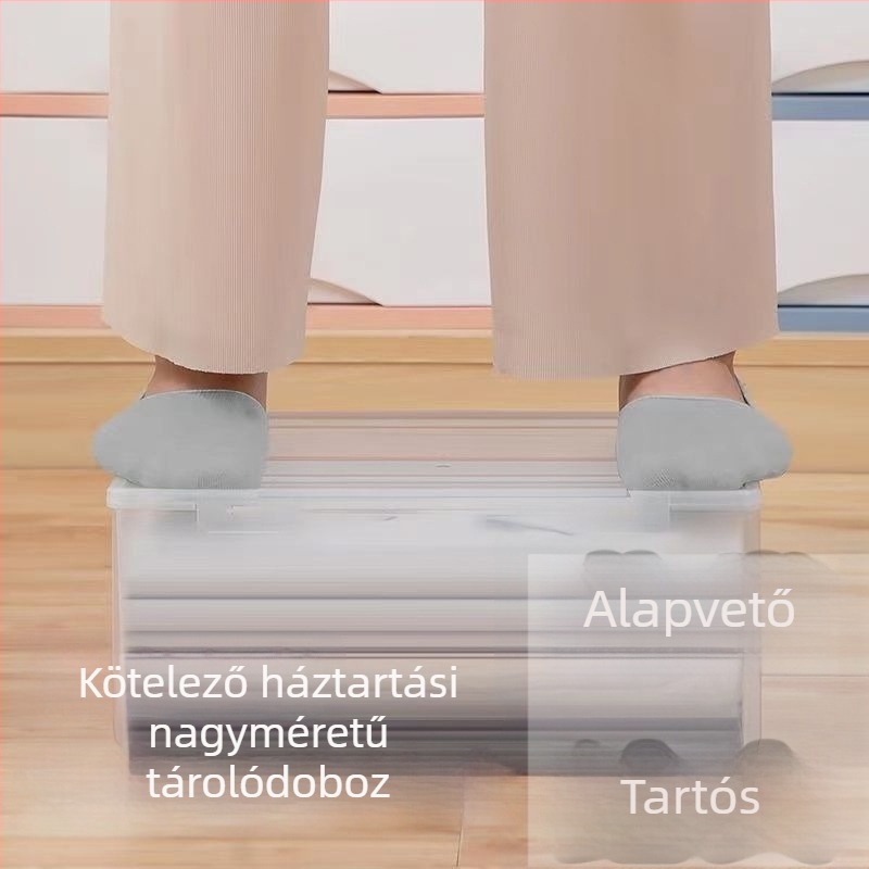 Többfunkciós átlátszó tároló doboz ruhákhoz, játékokhoz és egyéb kellékekhez — megerősített kivitel, extra nagy kapacitás ruhákhoz és könyvekhez