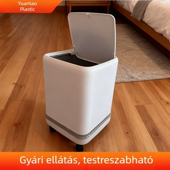Háztartási kuka görgőkkel, 2025-ös új modell, luxus kivitel nappali és fürdőszoba számára, fedéllel, nagy kapacitás