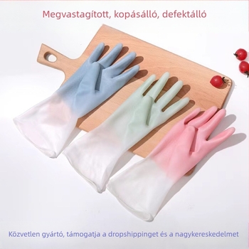 Két színű, vízálló PVC kesztyűk mosogatáshoz és konyhai tisztításhoz
