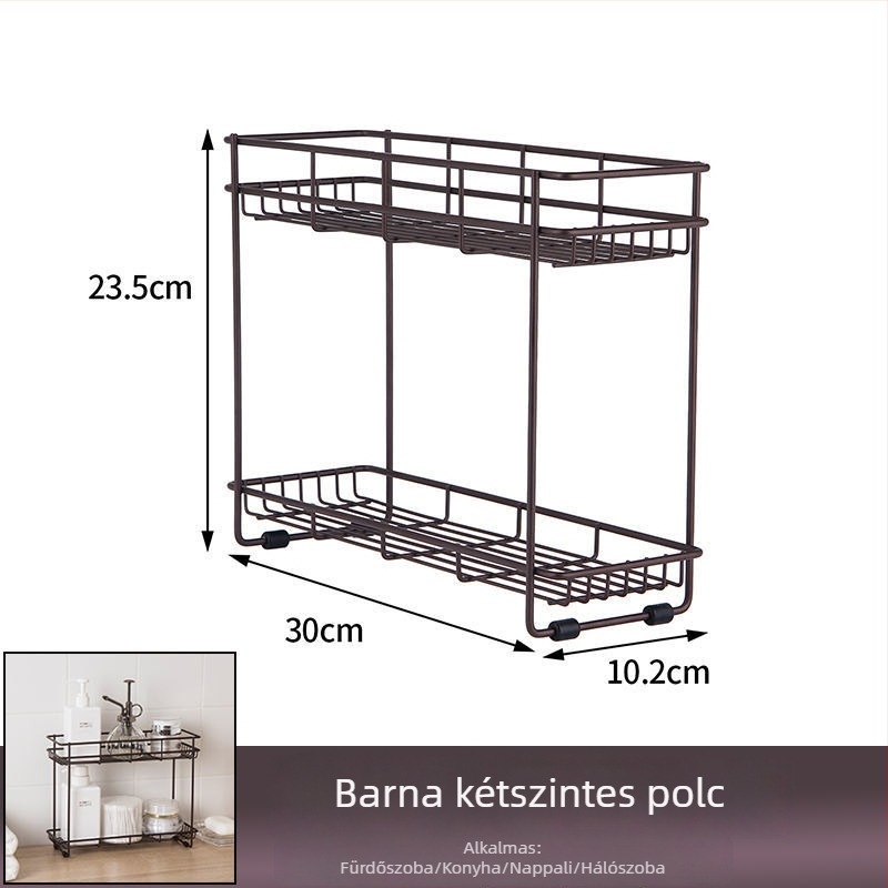 Összecsukható vasból készült fűszertartó polc konyhai résbe, 10 cm széles, kompakt, többemeletes ablakpárkány-tároló, nordic stílus