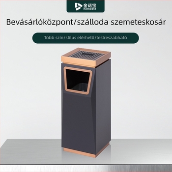 Állványos hamutartó és kültéri rozsdamentes acél szemetes, kereskedelmi használatra