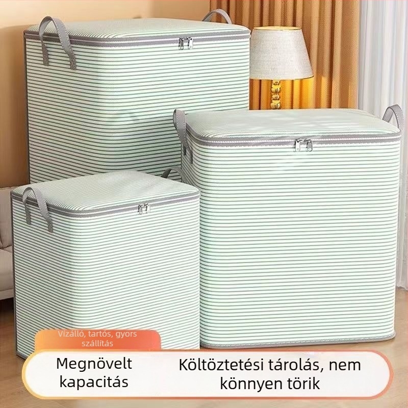 Ruhatartó doboz, rendkívül nagy kapacitású gardrób szervező, porálló tároló táska ruhákhoz és takarókhoz