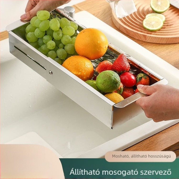 304 rozsdamentes acél lehúzható szárítópolc mosogatóhoz
