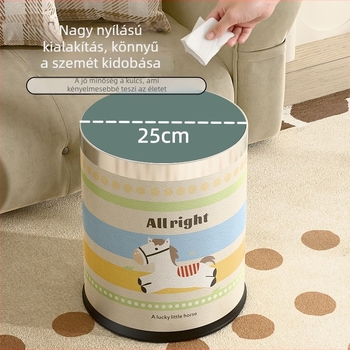 Otthoni használatra tervezett kerek szemetes, nagy kapacitású, luxus megjelenésű