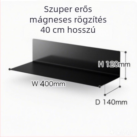 Hűtőszekrény mágneses falra szerelhető tároló, 40 cm, ultra keskeny, többszintű, mágneses rögzítés