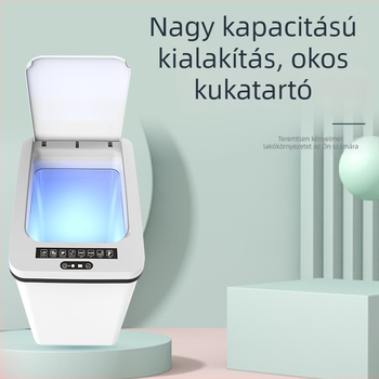 Szenzoros konyhai szemetes, négyszögletes, 35 L, fedéllel