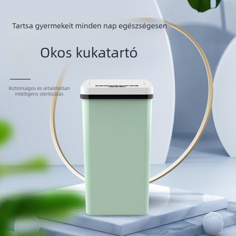Szenzoros konyhai szemetes, négyszögletes, 35 L, fedéllel