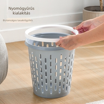 Gyűrű alakú, lyukacsos hulladékgyűjtő fedél nélküli, műanyag, otthoni használatra (8 L)