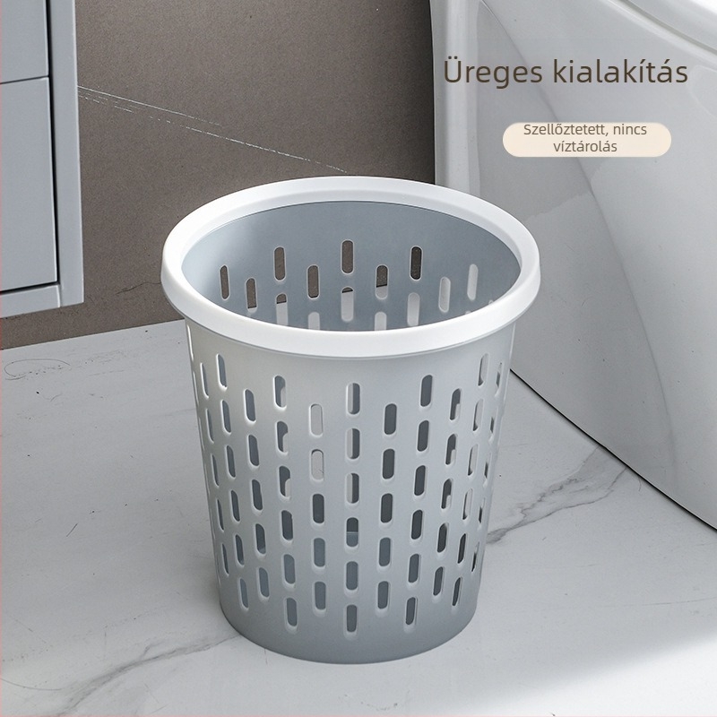 Gyűrű alakú, lyukacsos hulladékgyűjtő fedél nélküli, műanyag, otthoni használatra (8 L)