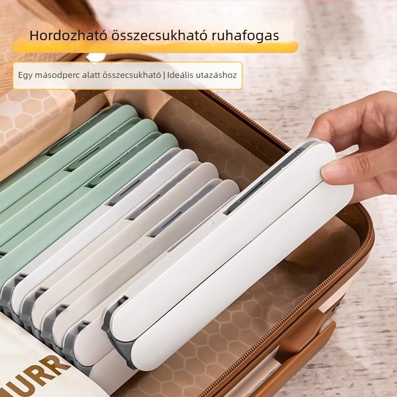 Hordozható utazó ruhaszárító állvány, ruhafogas és multifunkcionális ruhacsipeszek