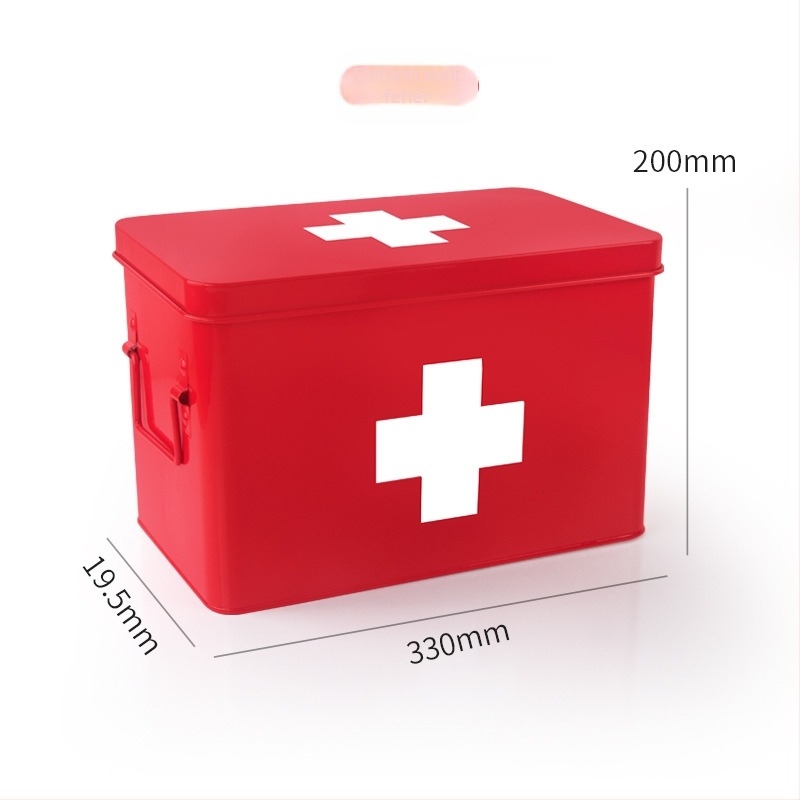 Nordic stílusú otthoni gyógyszeres doboz, több rétegű tárolóval, nagy kapacitású elsősegély-doboz