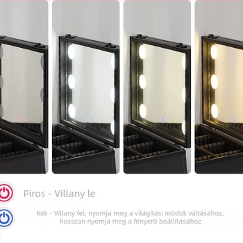 LED világítású sminkdoboz professzionális sminkmestereknek