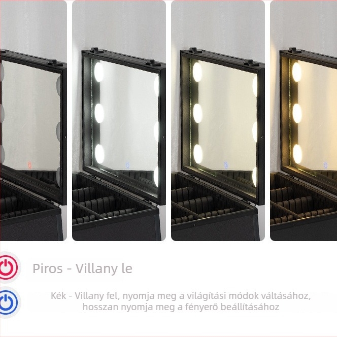 LED világítású sminkdoboz professzionális sminkmestereknek