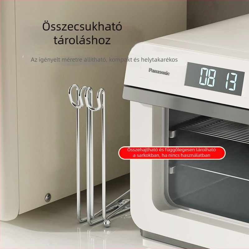 304 rozsdamentes acélból készült összecsukható szemetes tartó a konyhapulton