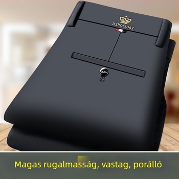 Férfi nadrág tavasz-ősz, vasalásmentes, magas rugalmasságú, egyenes szabás, lazább fazon, üzleti-casual nadrág