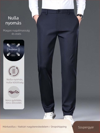 Férfi öltönynadrág négypontos elasztikussággal - prémium, kényelmes, lélegző, gyűrődésmentes, vasalást nem igényel, jó esés, üzleti-casual stílus