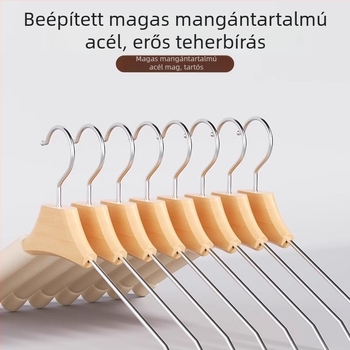 Szilárdfa ruhatartó csúszásmentes habos bevonattal, modern egyszerű stílus, ingek, nadrágok és nyakkendők számára