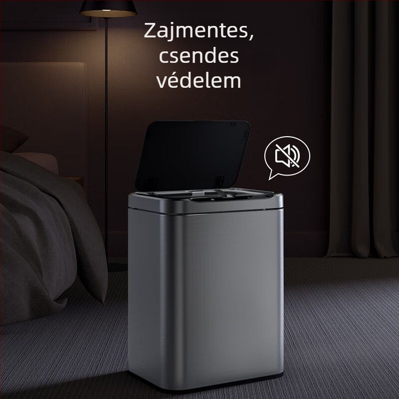 Mayflower intelligens szenzoros kuka fedéllel, rozsdamentes acélból, indukciós nyitás-zárás, kapacitás 4 L alatt, otthon, konyha, nappali és iroda számára