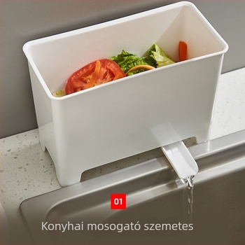 Konyhai mosogató melletti lefolyókosár ételmaradékok és levesmaradékok gyűjtésére