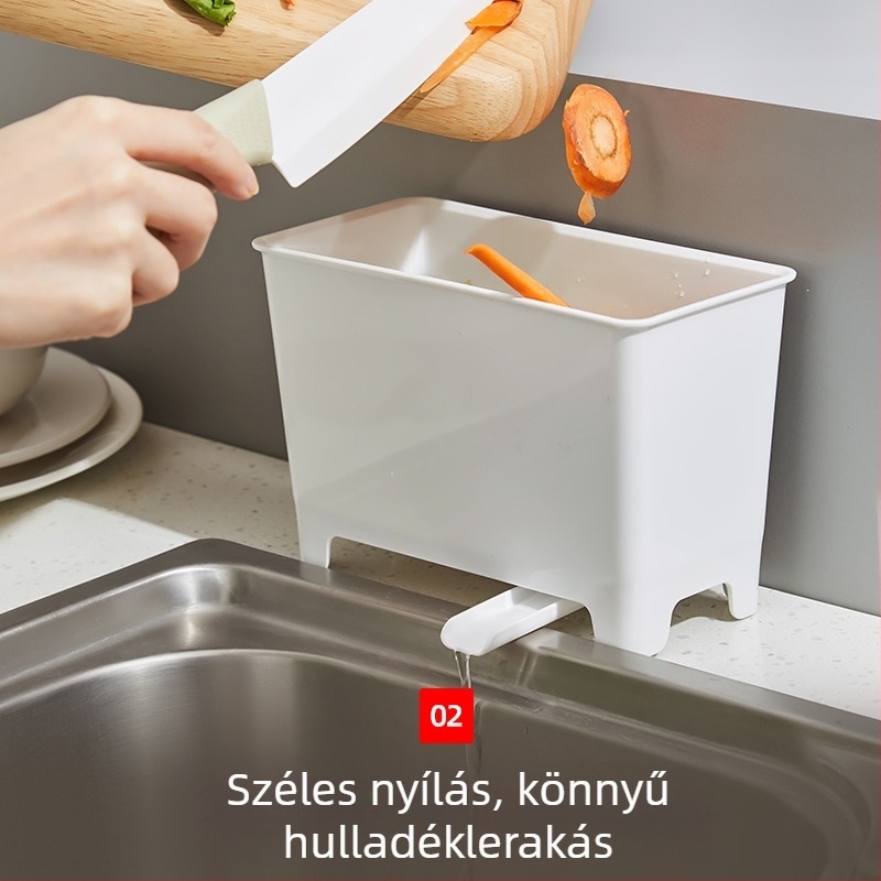 Konyhai mosogató melletti lefolyókosár ételmaradékok és levesmaradékok gyűjtésére