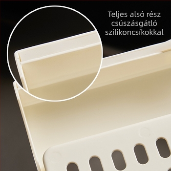 Műanyag többfunkciós konyhai mosogató lefolyóállvány edényekhez