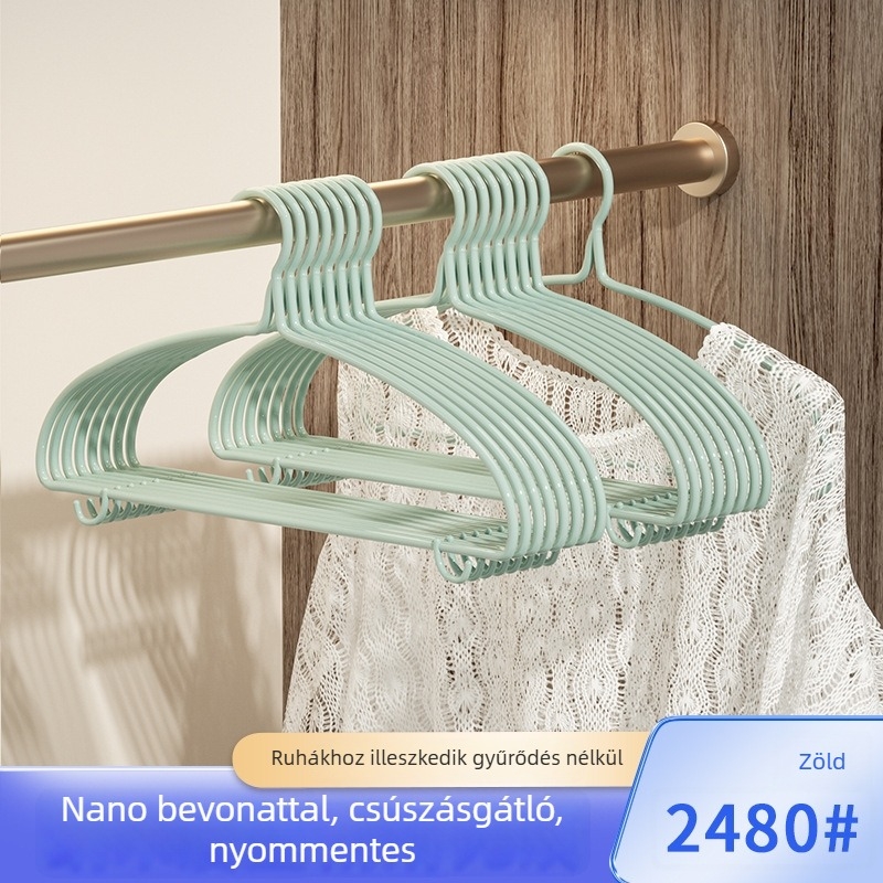 Széles és vastag ruhakasztó, varrat nélküli nano csúszásmentes, ruhák bemutatásához