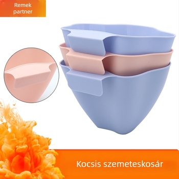 Függő szemetes tartály kozmetikai szalon gurulós kocsijához, hengeres műanyag kuka