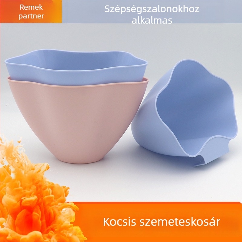Függő szemetes tartály kozmetikai szalon gurulós kocsijához, hengeres műanyag kuka