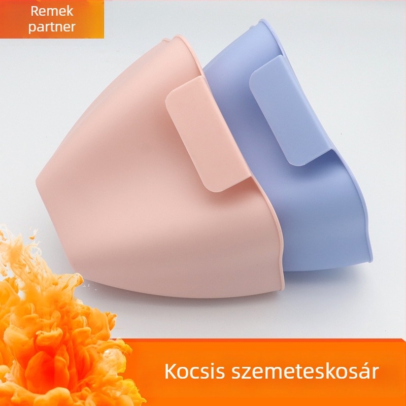 Függő szemetes tartály kozmetikai szalon gurulós kocsijához, hengeres műanyag kuka