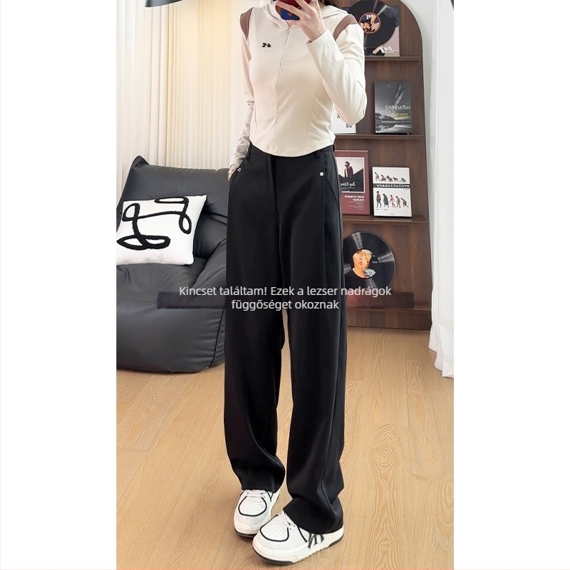 2026 tavasz: karcsúsított fazonú, laza esésű egyenes szárú férfi nadrág, casual