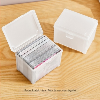 Japán stílusú, egymásra helyezhető kozmetikai vattakorongok tároló doboz átlátszó fiókkal és fedéllel, 2 darab, méretei 9,5 × 6,5 × 6,3 cm.