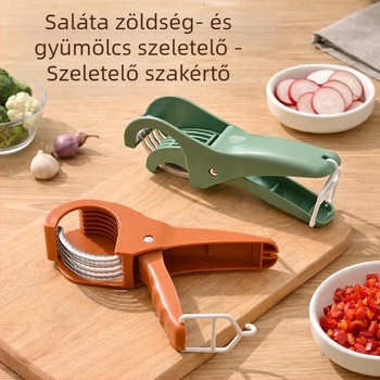 Multifunkcionális műanyag zöldség- és gyümölcs szeletelő
