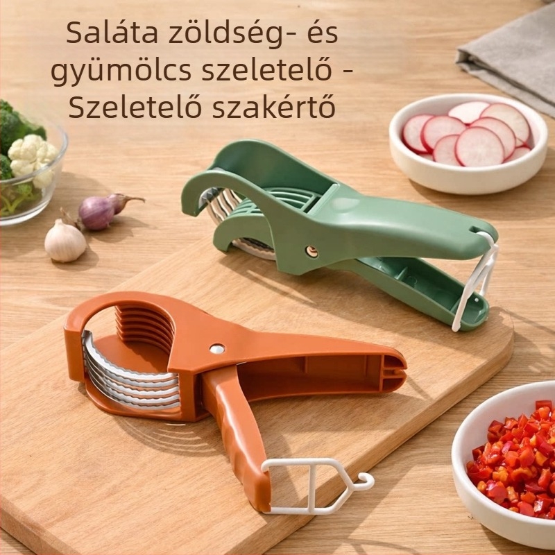 Multifunkcionális műanyag zöldség- és gyümölcs szeletelő
