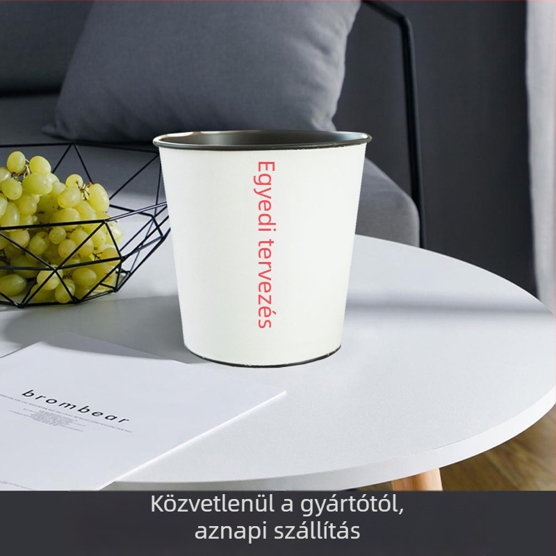 Kreatív asztali szemetes, hordó alakú papírkosár otthoni használatra, kapacitás 4 L alatt