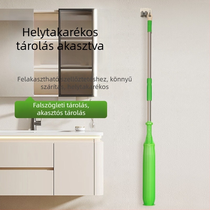 Kéz nélküli, forgó felmosófej, háztartási használatra, száraz és nedves tisztítás