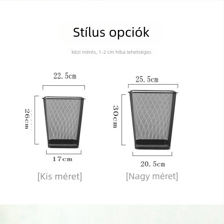 Négyzet alakú vasból készült hálós szemetes, üreges díszítő mintával, fém szemetes otthonra és irodába
