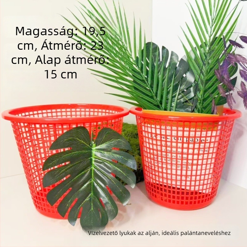 Műanyag hordó formájú szemetes, fedél nélkül, kapacitás 4 L alatt, fürdőszobába vagy kollégiumba