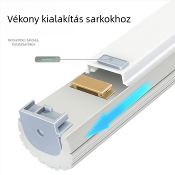 Vödörrel ellátott, kéz nélküli kinyomó mop, otthoni használatra, gumírozott pamut fej, nedves és száraz tisztítás