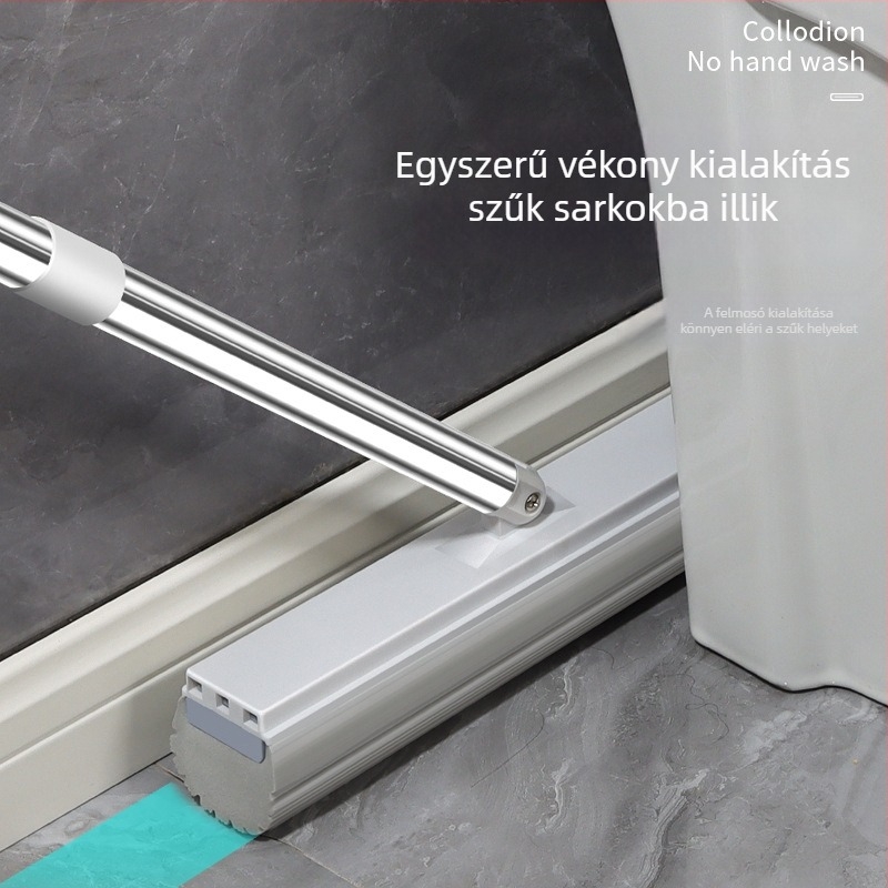 Vödörrel ellátott, kéz nélküli kinyomó mop, otthoni használatra, gumírozott pamut fej, nedves és száraz tisztítás
