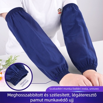 Uniszex pamut karvédő ujjvédők munka- és háztartási használatra, anti-szennyező, hosszú, vékony, őszi–téli